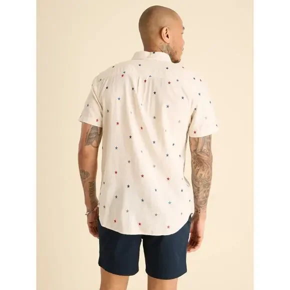 NWT Chubbies The All Stars No Stripes Shirt in Off White size XXL - Picture 2 of 7